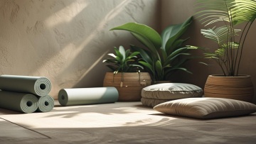 yoga und mediation reales foto ohne mensch